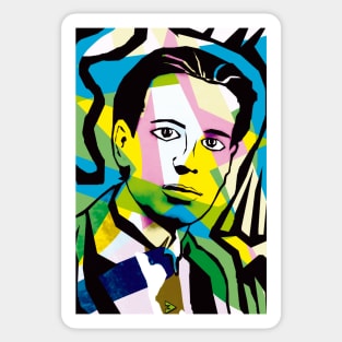 A Portrait of Young Jorge Luis Borges Sticker